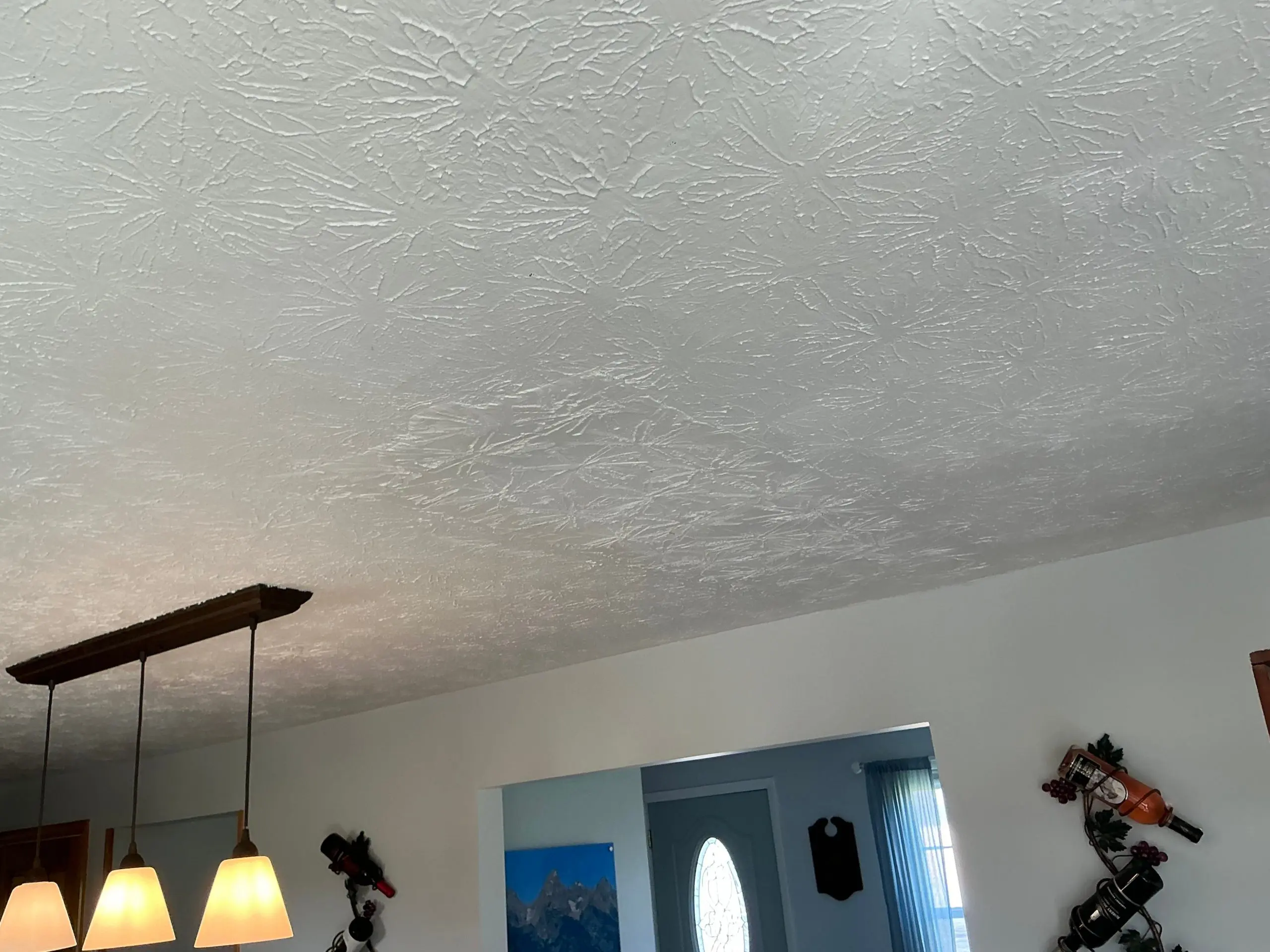 ceiling painted light white in Rochester home