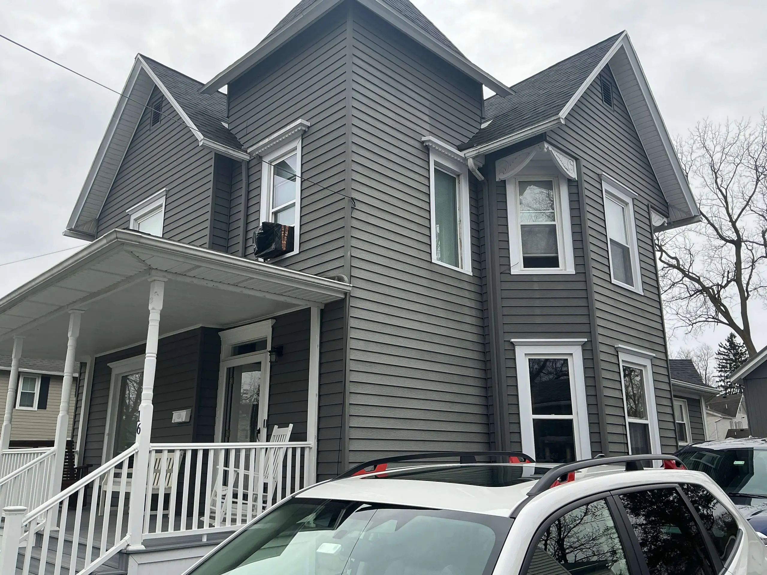 Buffalo home exterior painted with fresh modern color