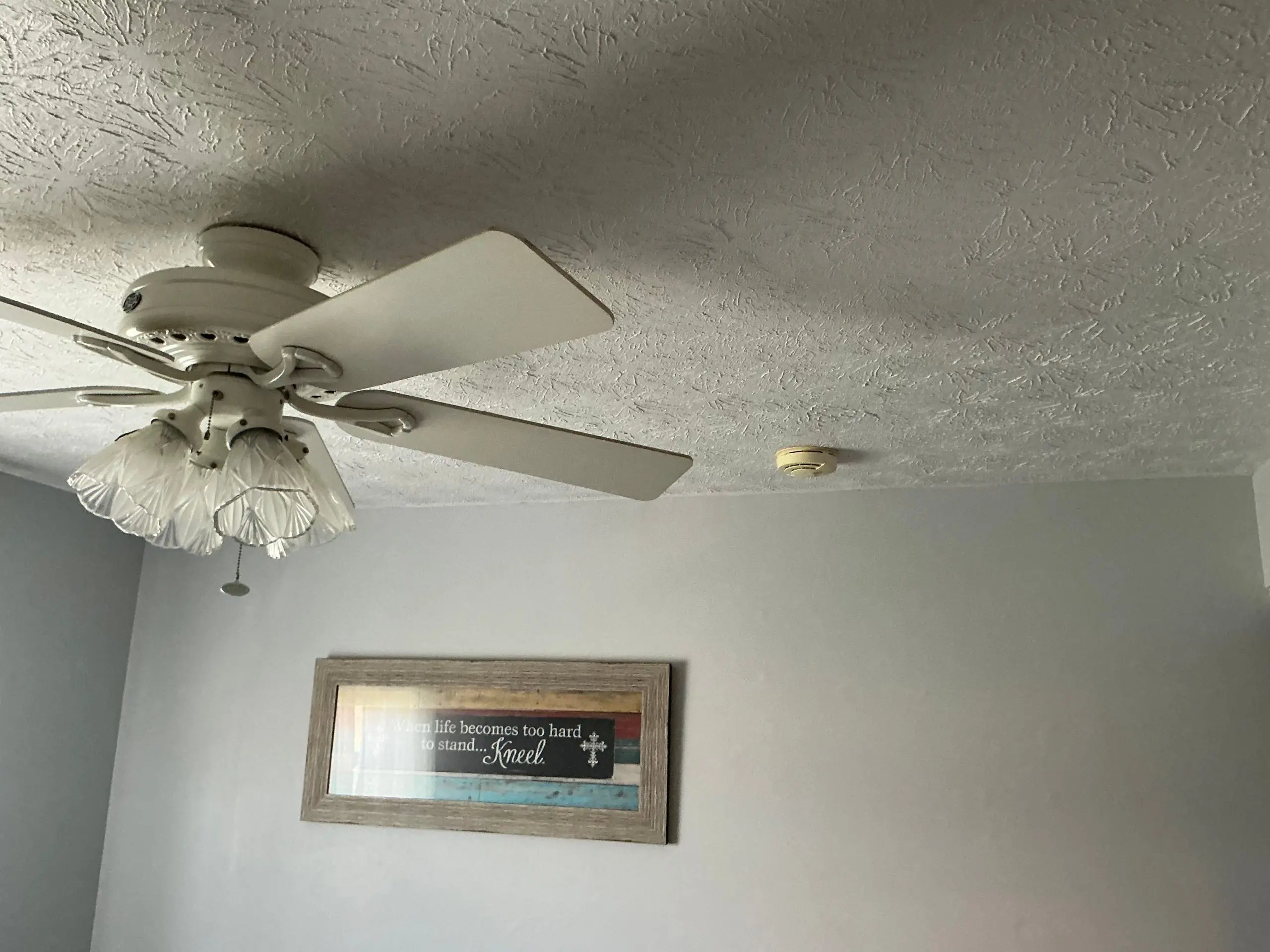 ceiling painted light gray in Buffalo home