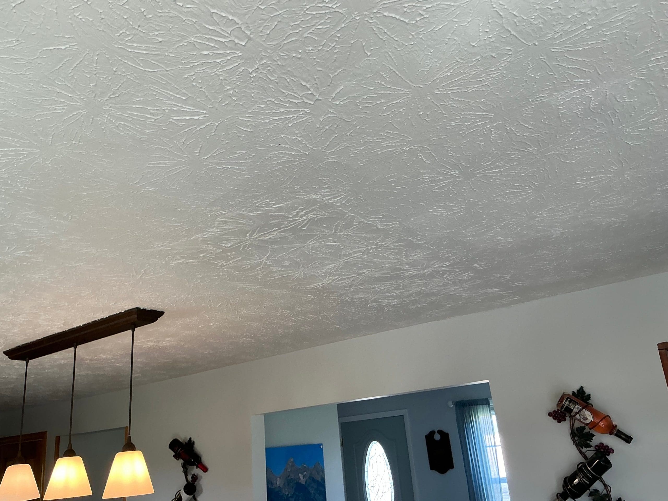 ceiling painted light white in Rochester home