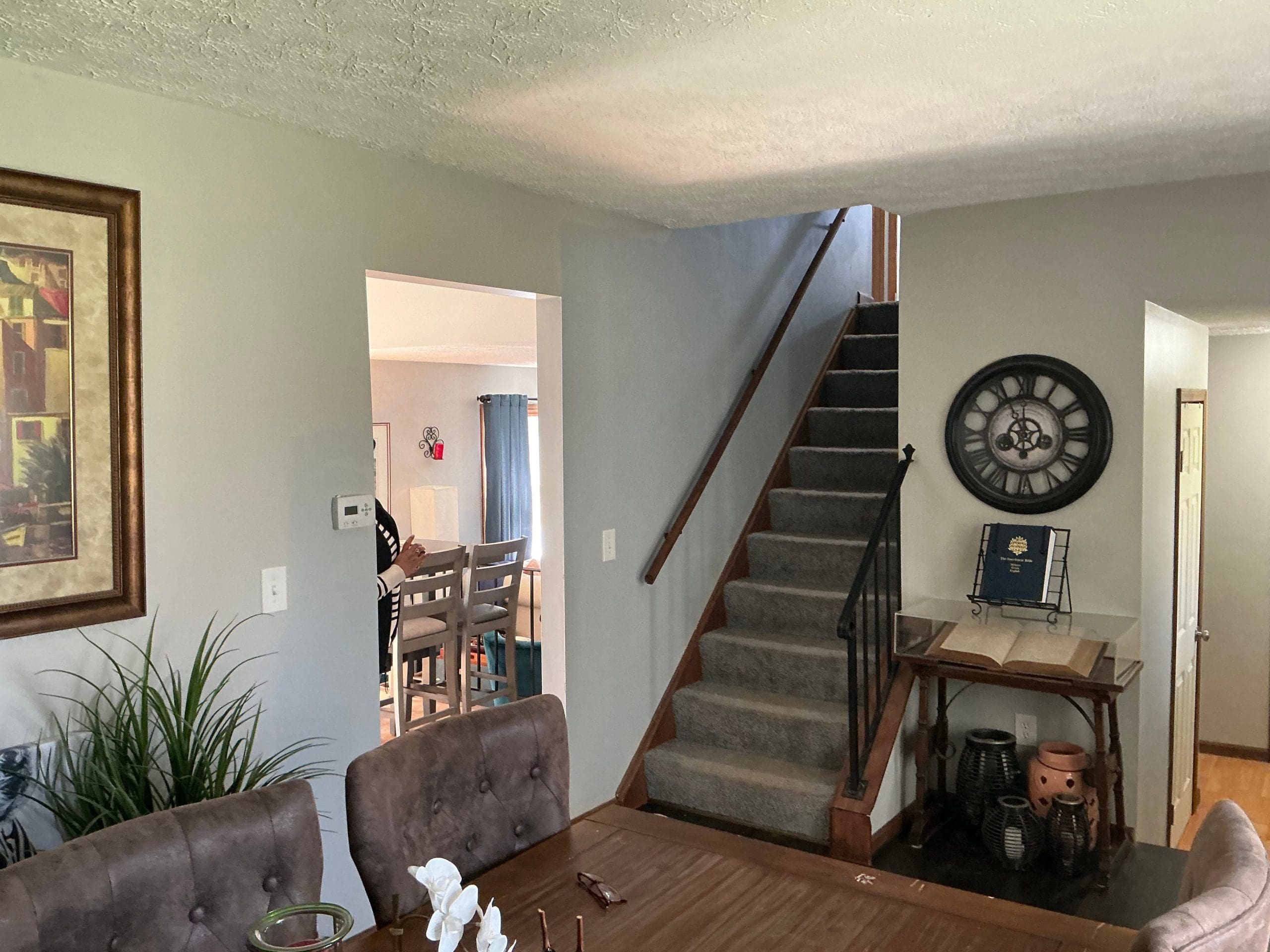 reshly painted living room with neutral walls in Buffalo home