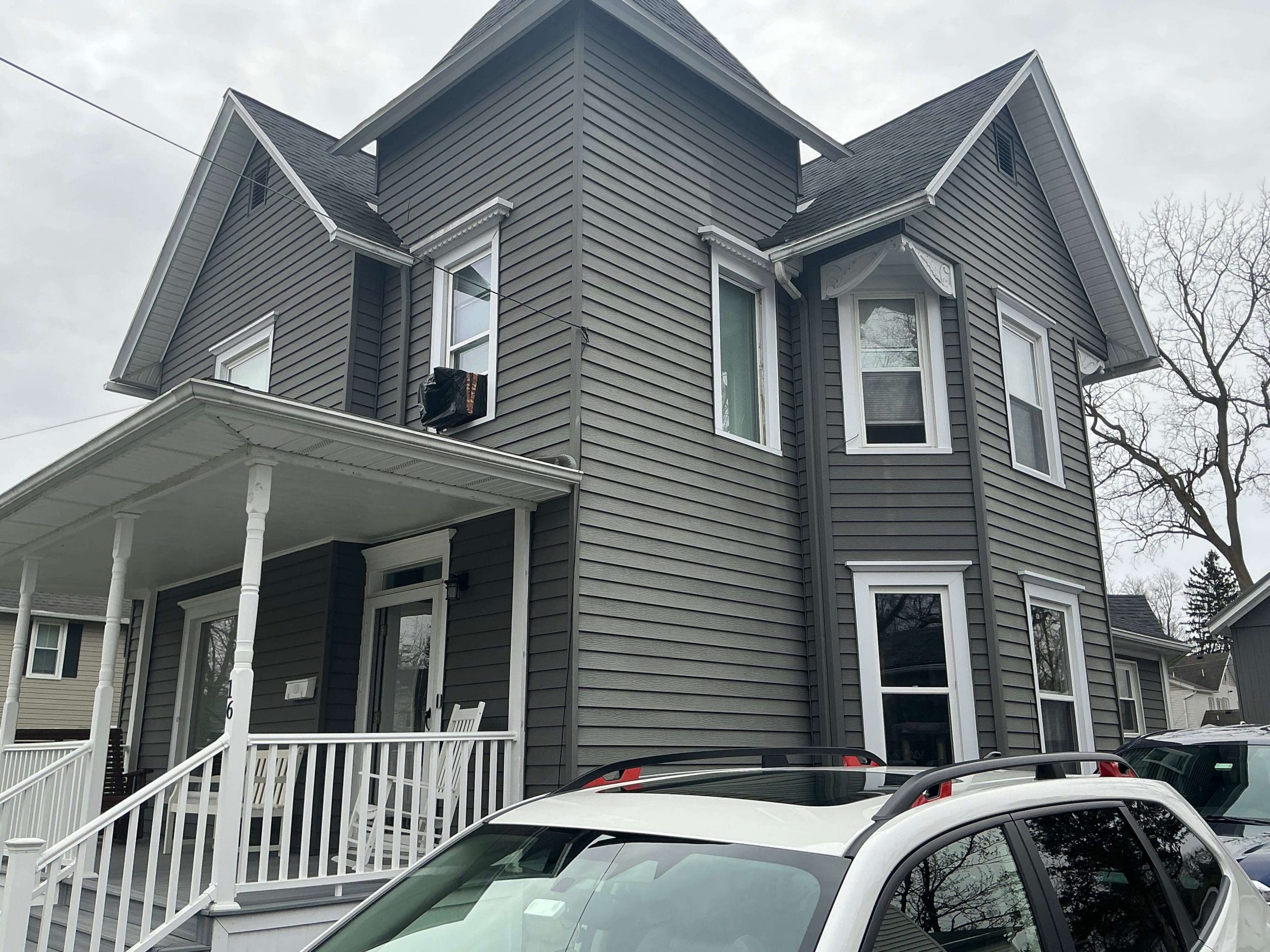 Buffalo home exterior painted with fresh modern color