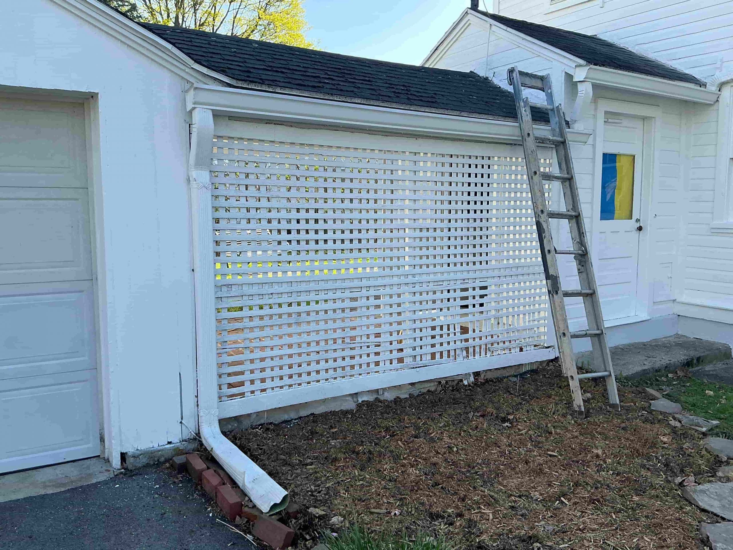 freshly painted brick on Rochester suburban home