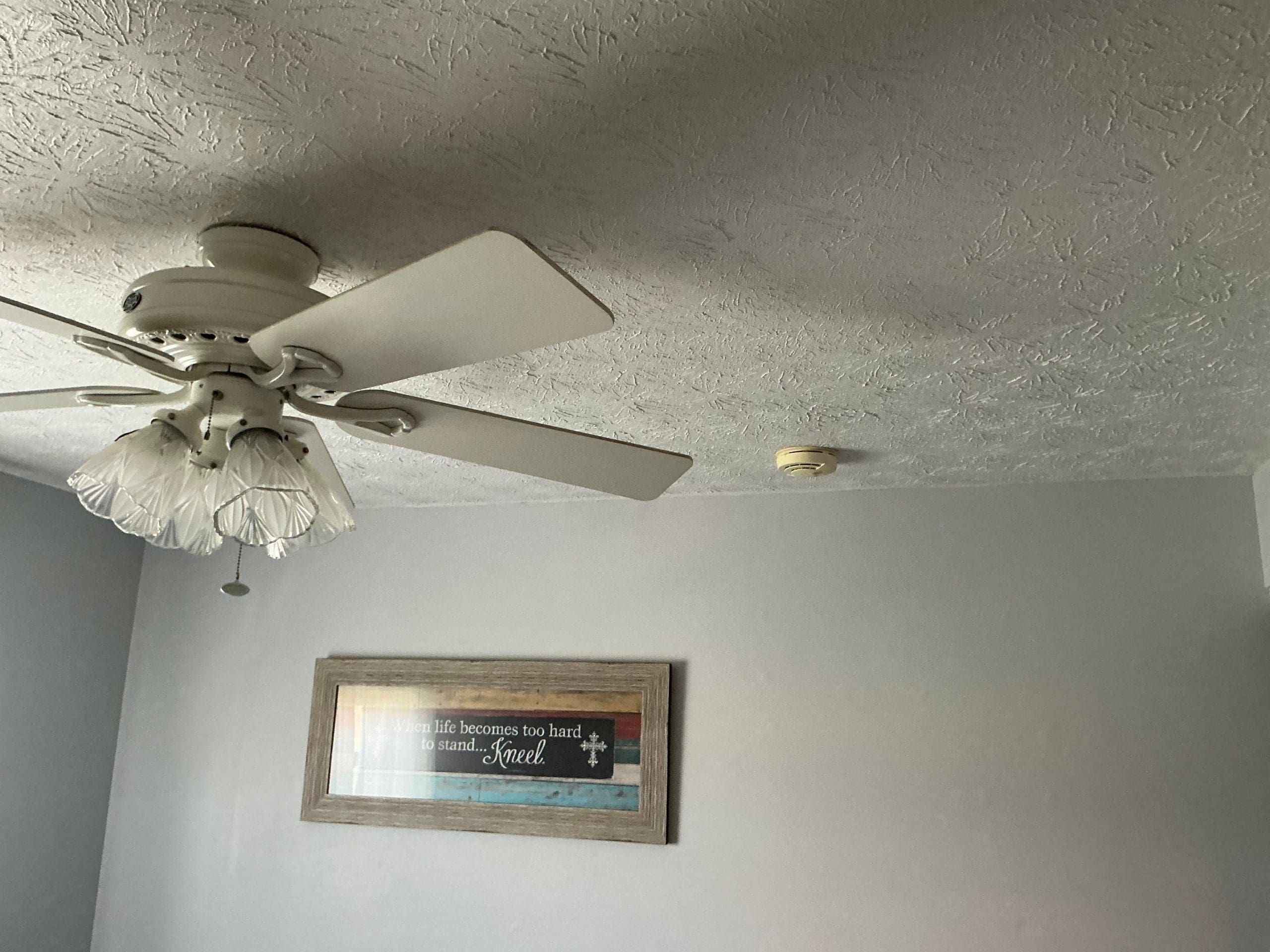 ceiling painted light gray in Buffalo home