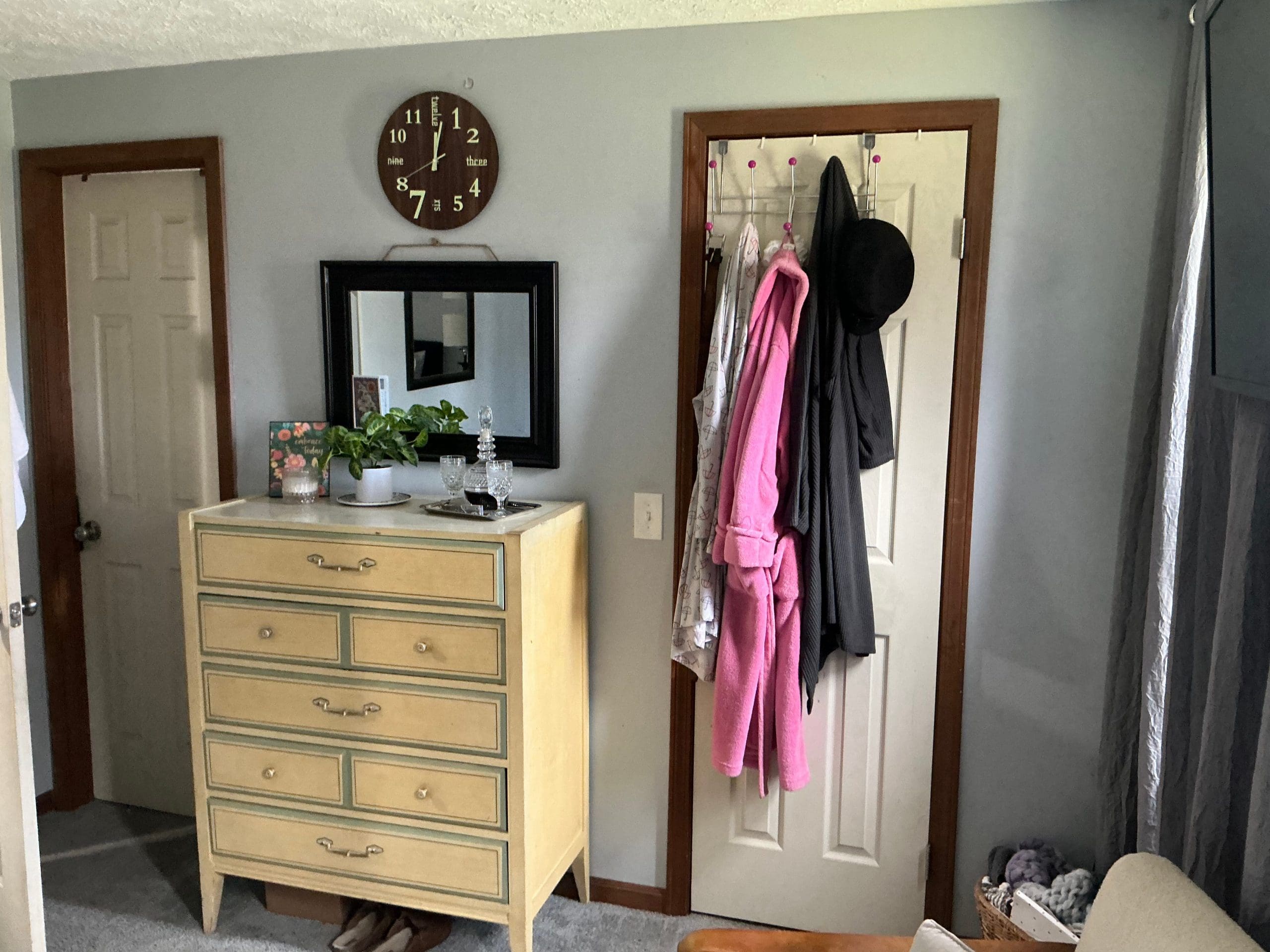 yellow cabinets refinished with smooth satin finish