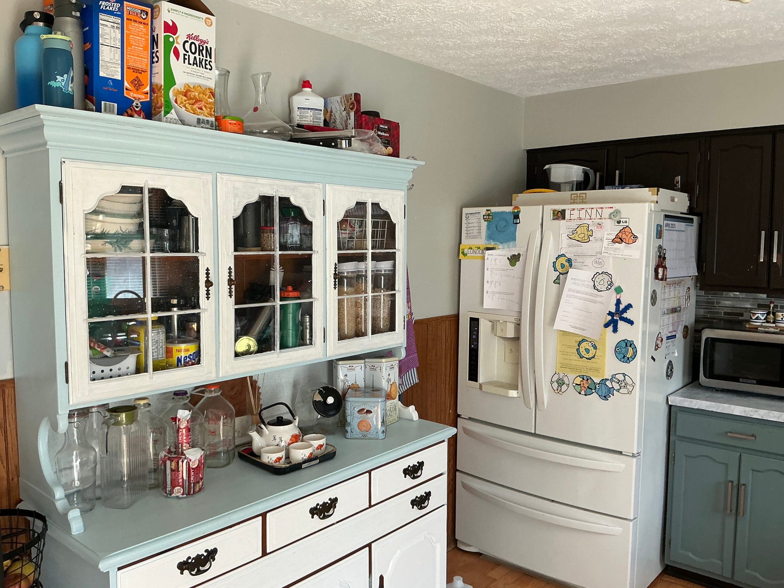 white kitchen cabinets refinished with smooth satin finish